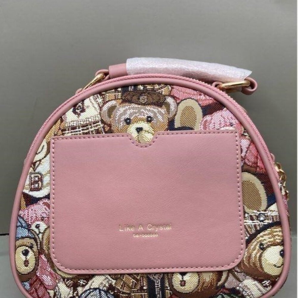 NWTbeibaobao Circular  Crossbody Bag Fashion Bear Jacquard
